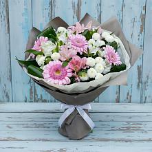 Букет цветов из:  Герберы, Альстромерии и Хризантемы #REPLACE_PRED# Березник