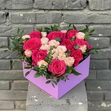 Цветочная композиция из Розы в коробке в Березник