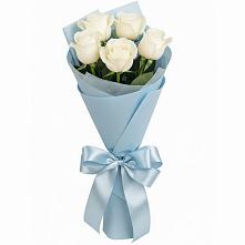 Букет 5 Белых роз Проуд в Березник