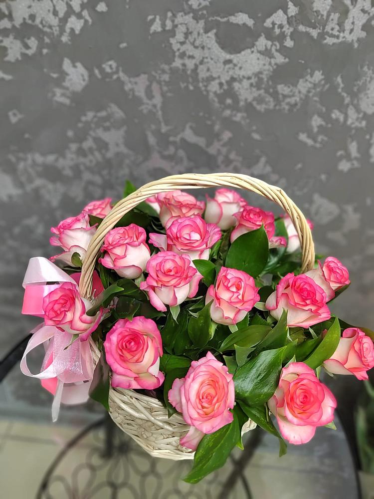 Цветочная композиция из Розы в корзине в Березник