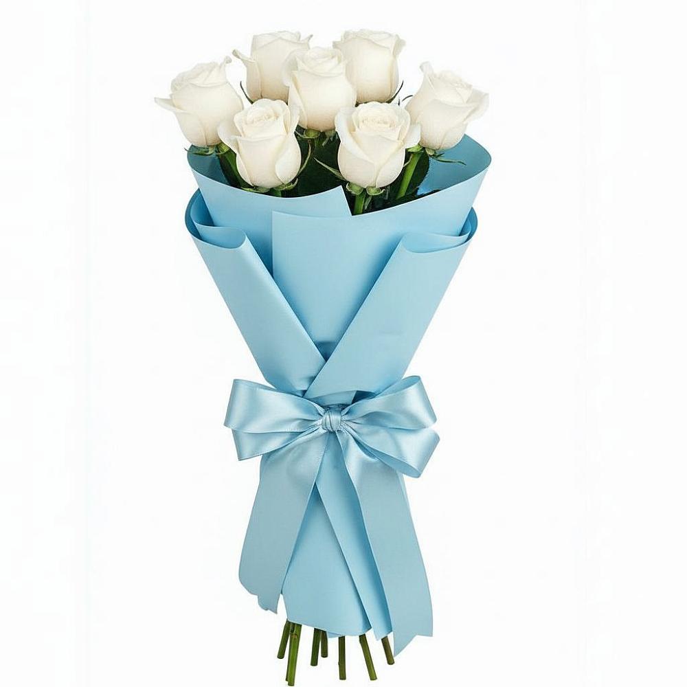 Букет 7 белых роз Проуд в Березник