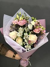 Букет цветов из:  Альстромерии, Розы и Лизиантусы #REPLACE_PRED# Березник