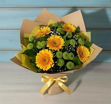 Букет цветов из:  Герберы и Хризантемы #REPLACE_PRED# Березник