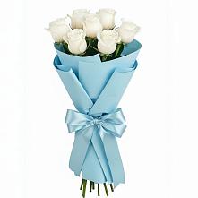 Букет 7 белых роз Проуд в Березник