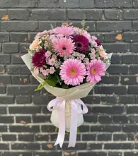 Букет цветов из:  Герберы и Хризантемы в Березник