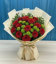 Букет цветов из:  Розы и Хризантемы в Березник