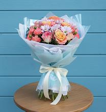 Букет цветов из:  Хризантемы и Розы в Березник