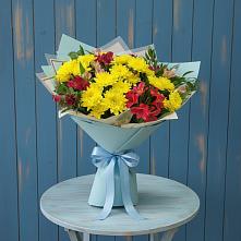 Букет цветов из:  Альстромерии и Хризантемы #REPLACE_PRED# Березник