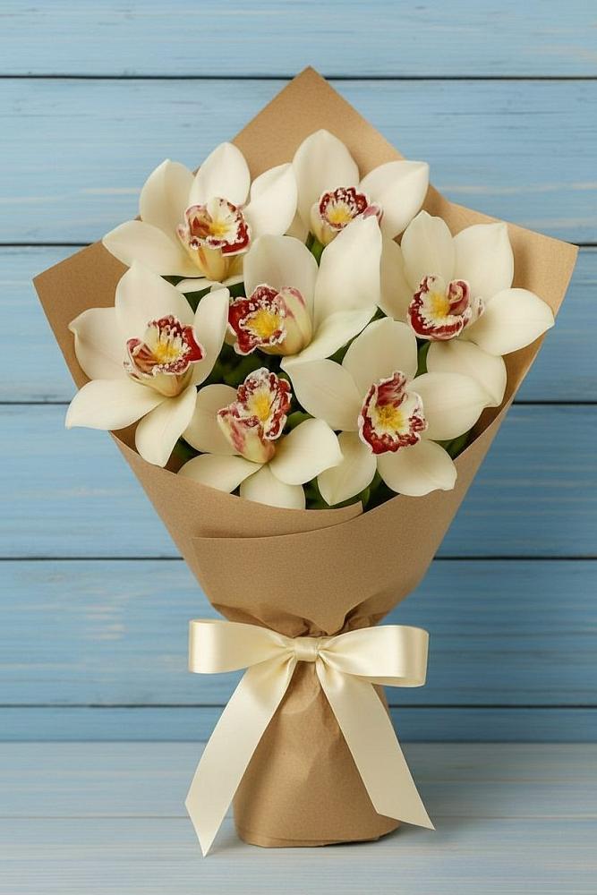 Букет цветов из: Орхидеи и Розы в Березник