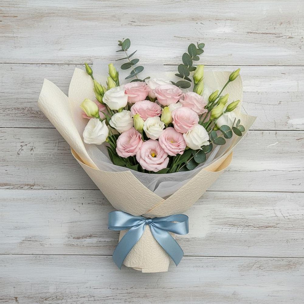 Букет цветов из: Лизиантусы в Березник